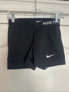 Nike Black Pro Women's Cycling Shorts with White Swoosh